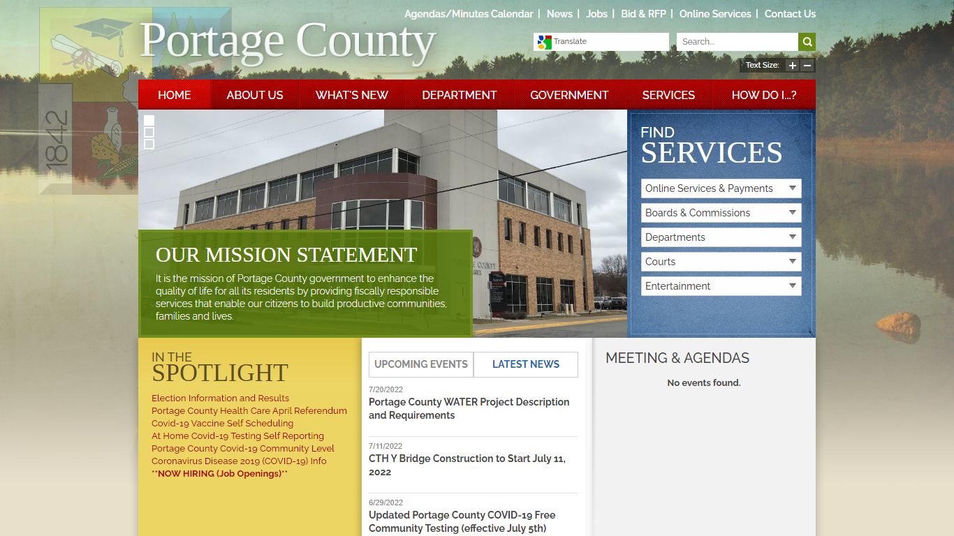 Portage County, WI | Home