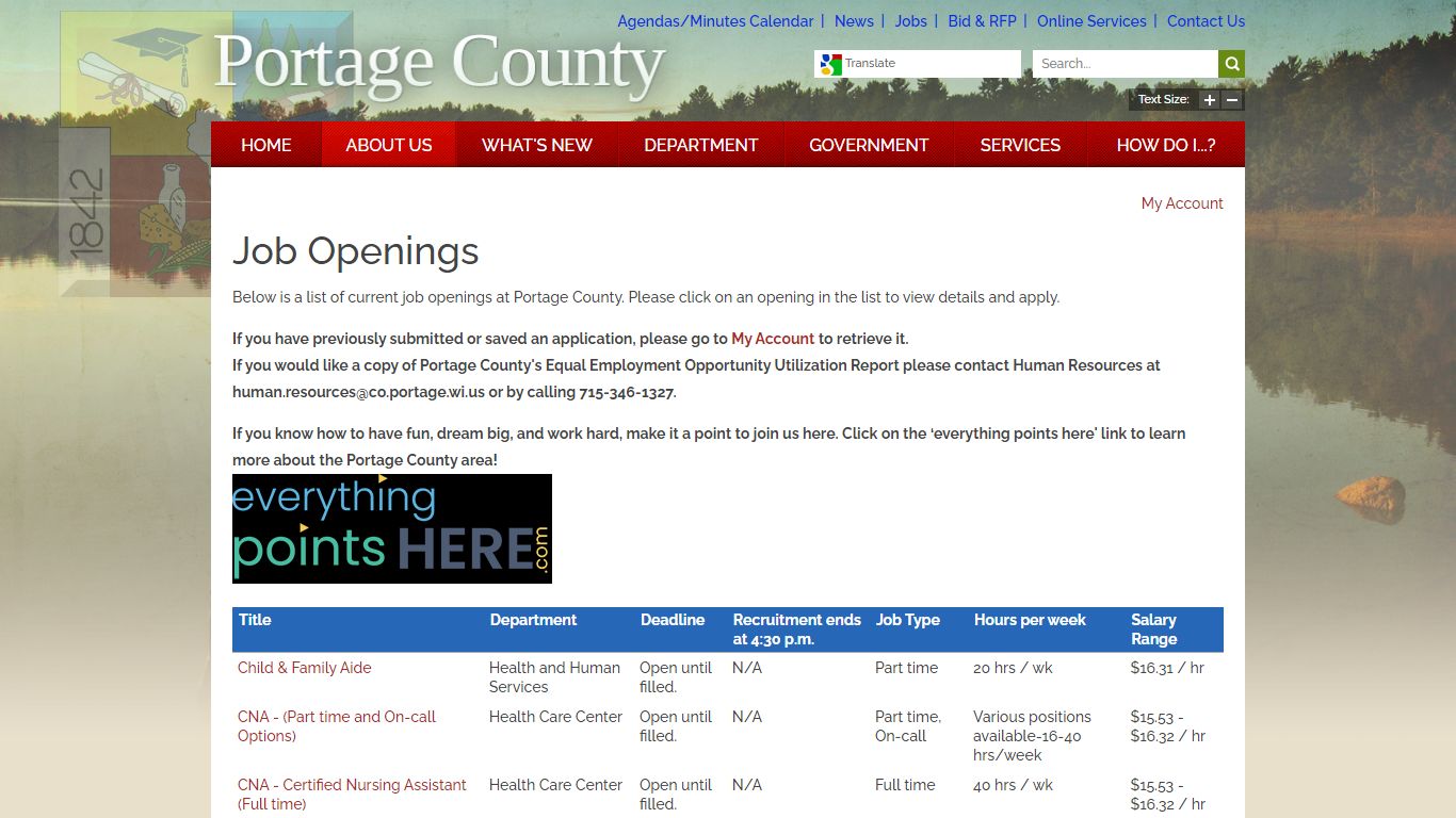 Portage County, WI : Careers - ApplicantStack